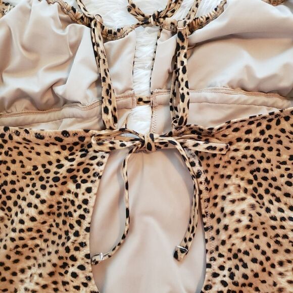 NWOT Women's Tunnel Keyhole One Piece Swim Suit from Shade Shore Animal Print - Picture 5 of 13